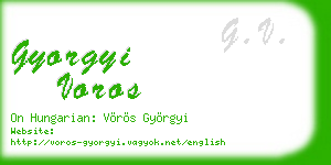 gyorgyi voros business card
